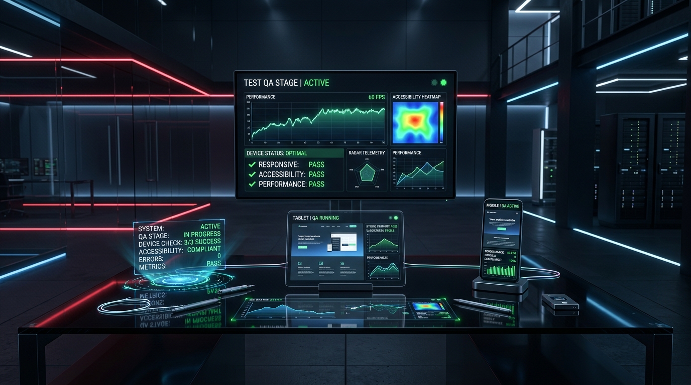 Stage 05 Test - Multi-device responsive quality assurance and performance telemetry